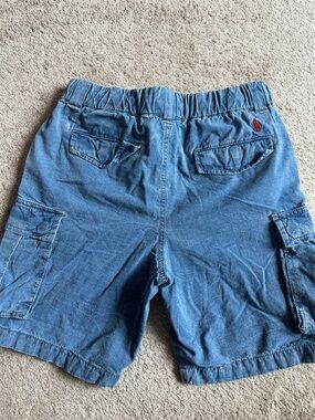 Boy’s Blue Polo Cargo Shorts with Elastic Waist